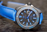 Tag Heuer Aquaracer Calibre 5 Automatic Titanium Black Dial Blue Nylon Strap Watch for Gents - WAY208B.FC6382