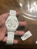 Emporio Armani Chronograph Ceramic White Dial Watch For Women - AR1403