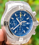 Breitling Avenger Chronograph 45mm Blue Dial Silver Steel Strap Watch for Men - A13317101C1A1