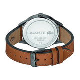Lacoste Continental Black Dial Brown Leather Strap Watch for Men - 2011021