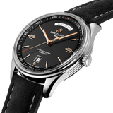 Breitling Premier Automatic 40mm Day & Date Black Dial Black Strap Mens Watch - A45340241B1X1