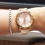 Michael Kors Norie Gold Dial Two Tone Steel Strap Watch for Women - MK3586