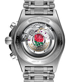Breitling Chronomat B01 42 Six Nations Wales Red Dial Silver Steel Strap Watch for Men - AB0134A61K1A1
