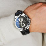 Maurice Lacroix Aikon Chronograph Black Dial Black Leather Strap Watch for Men - AI1018-SS001-330-2