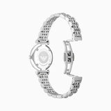 Emporio Armani Gianni T-Bar Mother of Pearl Dial Silver Steel Strap Watch for Women - AR11701