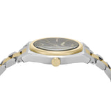 Emporio Armani Antonio Black Dial Two Tone Steel Strap Watch for Men - AR11715