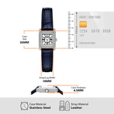 Emporio Armani Genni White Dial Blue Leather Strap Watch for Women - AR11718