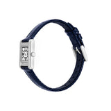 Emporio Armani Genni White Dial Blue Leather Strap Watch for Women - AR11718