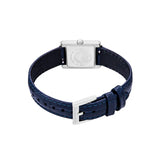 Emporio Armani Genni White Dial Blue Leather Strap Watch for Women - AR11718