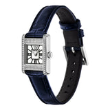 Emporio Armani Genni White Dial Blue Leather Strap Watch for Women - AR11718