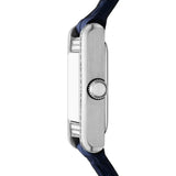 Emporio Armani Genni White Dial Blue Leather Strap Watch for Women - AR11718
