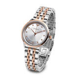Emporio Armani Alpha Silver Dial Two Tone Steel Strap Watch for Women - AR1962