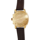 Emporio Armani Sportivo Chronograph Gold Dial Brown Leather Strap Watch for Men - AR6062