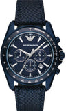 Emporio Armani Sportivo Chronograph Blue Dial Blue Nylon Strap Watch for Men - AR6132