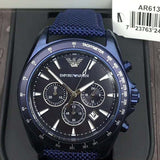 Emporio Armani Sportivo Chronograph Blue Dial Blue Nylon Strap Watch for Men - AR6132