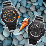 Emporio Armani Sportivo Quartz Black Dial Black Silicone Strap Watch For Men - AR5969
