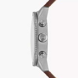 Fossil Brox Multifunction Green Dial Brown Leather Strap Watch for Men - BQ2801