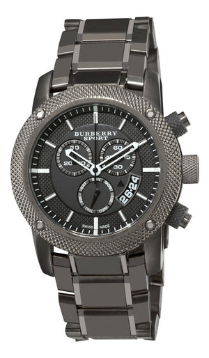Burberry Chrono Sport Brown Dial Brown Steel Strap Watch for Men - BU7716