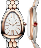 Bvlgari Serpenti Seduttori White Dial Two Tone Steel Strap Watch for Women - SERPENTI103277