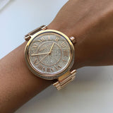 Michael Kors Skylar Rose Gold Dial Rose Gold Steel Strap Watch for Women - MK5868