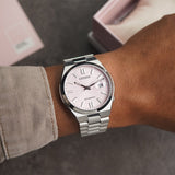 Citizen x Pantone Automatic Dreamy Pink Dial Silver Steel Strap Watch For Men - NJ0158-89X