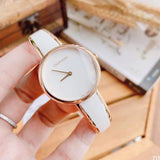 Calvin Klein Seduce White Dial Two Tone Steel Strap Watch for Women - K4E2N616