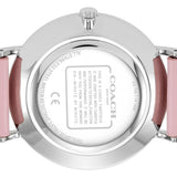 Coach Perry Silver Dial Pink Leather Strap Watch for Women - 14503516