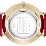 Coach Perry Red Dial Red Leather Strap Watch for Women - 14503486