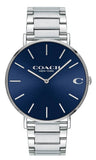 Coach Charles Blue Dial Silver Steel Strap Watch for Men - 14602429
