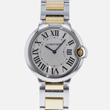 Cartier Ballon Bleu Silver Dial Two Tone Steel Strap Watch for Unisex Watch - W69008Z3