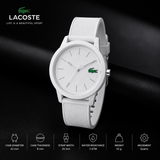 Lacoste 12.12 White Dial White Silicon Strap Watch for Men - 2010984