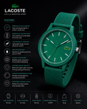 Lacoste 12.12 Cyan Green Dial Cyan Green Silicon Strap Watch for Men  - 2011192