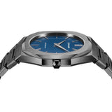 D1 Milano Ultra Thin Blue Dial Gray Steel Strap Watch for Men - D1-UTBJ12