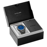 D1 Milano Ultra Thin Blue Dial Gray Steel Strap Watch for Men - D1-UTBJ12