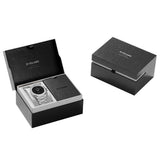 D1 Milano Ultra Thin Black Dial Silver Steel Strap Watch for Men - D1-UTBJ14
