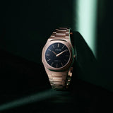 D1 Milano Ultra Thin Black Dial Gold Steel Strap Watch for Men  - D1-UTBJ16