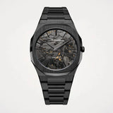 D1 Milano Ultra Thin Two Tone Black Steel Strap Watch for Men - D1-UTBJ31