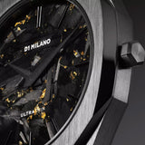 D1 Milano Ultra Thin Two Tone Black Steel Strap Watch for Men - D1-UTBJ31