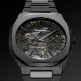 D1 Milano Ultra Thin Two Tone Black Steel Strap Watch for Men - D1-UTBJ31