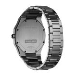 D1 Milano Ultra Thin Black Dial Gray Steel Strap Watch for Men - D1-UTBJ15