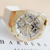 Guess Athena White Dial White Rubber Strap Watch for Women - GW0409L2