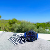 Tag Heuer Aquaracer Calibre 5 Automatic Titanium Black Dial Blue Nylon Strap Watch for Gents - WAY208B.FC6382