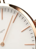 Daniel Wellington Classic St Mawes White Dial Brown Leather Strap Watch For Men - DW00100006