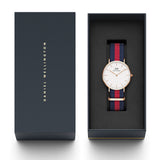 Daniel Wellington Classic Oxford White Dial Two Tone NATO Strap Watch For Women - DW00100029