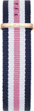 Daniel Wellington Classic South Hampton White Dial Two Tone Nylon Strap Watch For Women - DW00100034