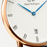 Daniel Wellington Dapper St Mawes White Dial Brown Leather Strap Watch For Women - DW00100091
