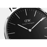 Daniel Wellington Classic York Black Dial Brown Leather Strap Watch For Men - DW00100134