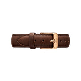Daniel Wellington Classic Petite Bristol Black Dial Brown Leather Strap Watch For Women - DW00100165