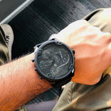 Diesel Mr Daddy 2.0 Chronograph Black Dial Black Steel Strap Watch For Men - DZ7396