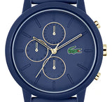 Lacoste 12.12 Blue Dial Blue Silicon Strap Watch for Men - 2011248